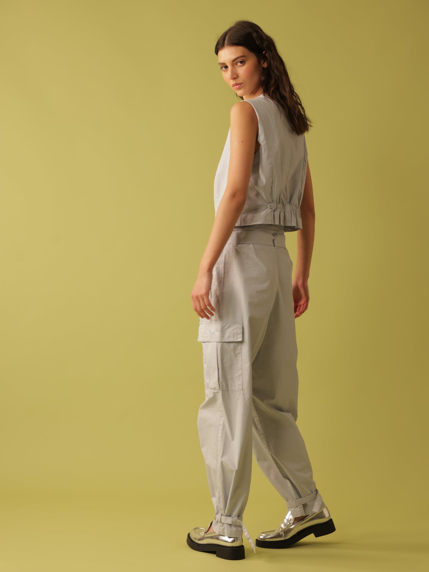 Belted Waist Utility Pants