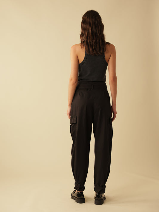 Belted Waist Utility Pants