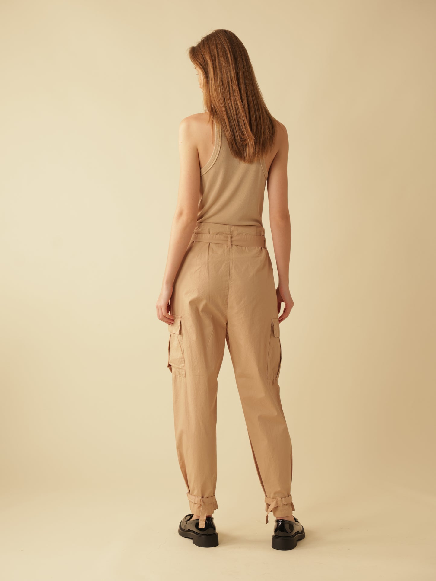 Belted Waist Utility Pants