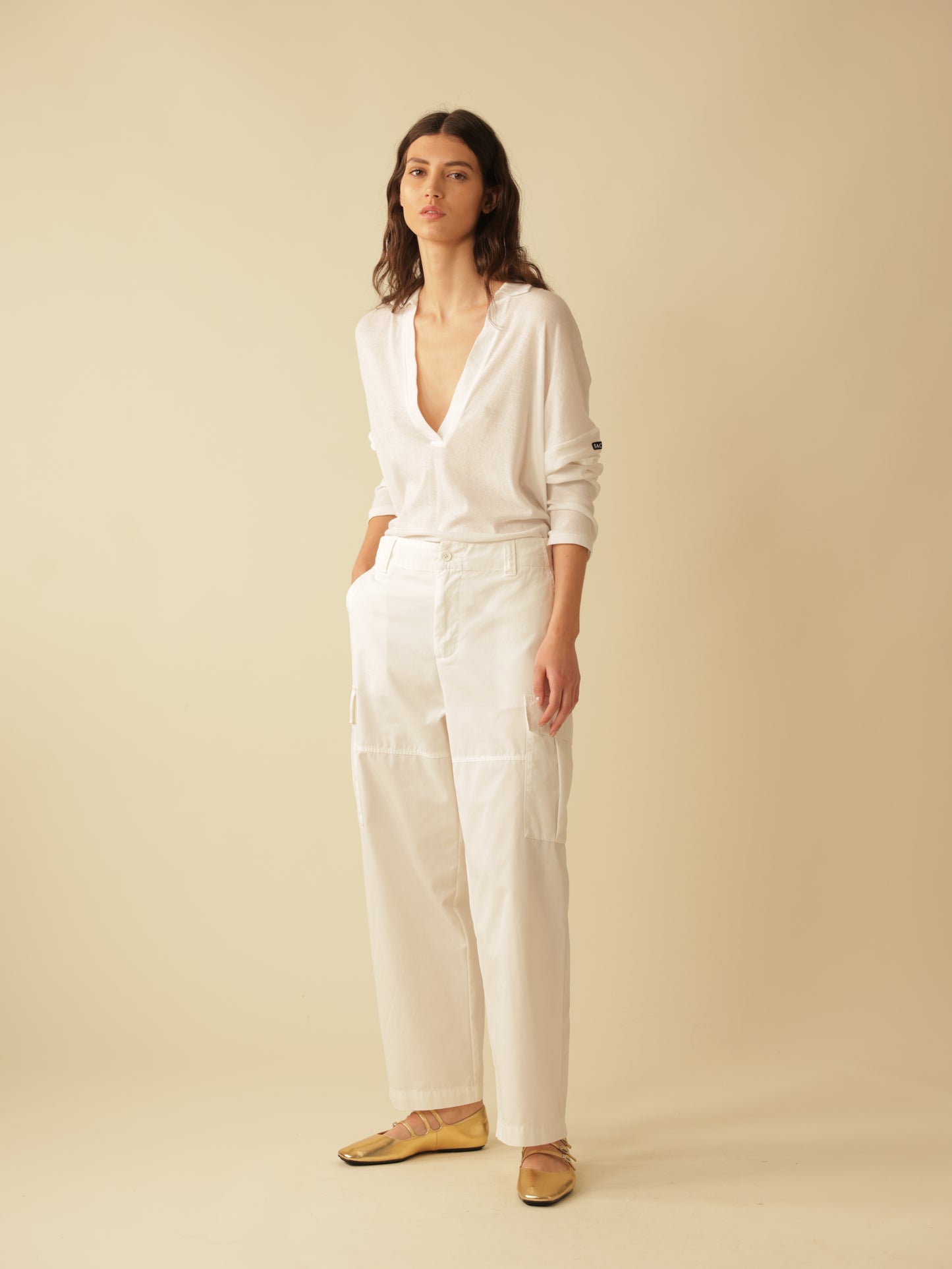 Fly Front Wide Leg Cargo