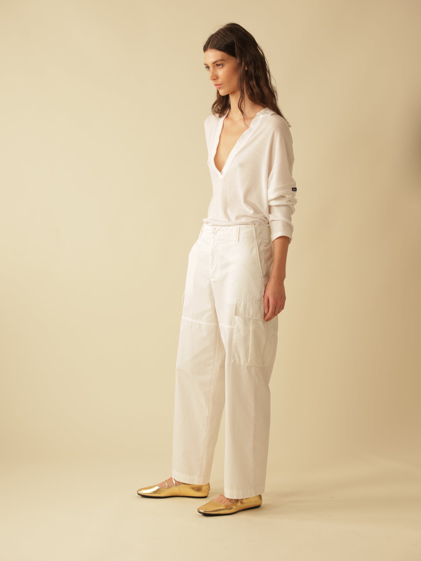 Fly Front Wide Leg Cargo