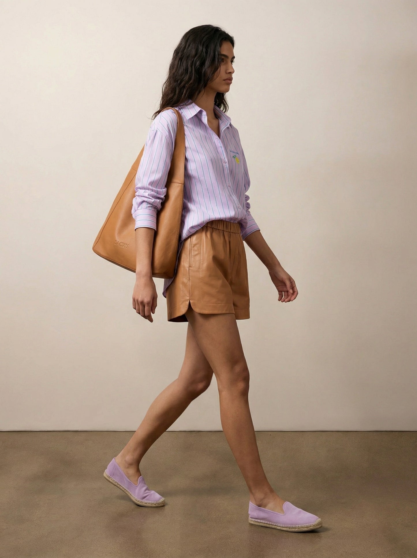 מכנס קצר עור