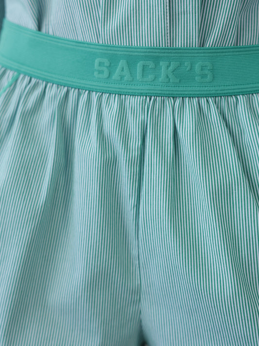 Embroidered Striped Shorts