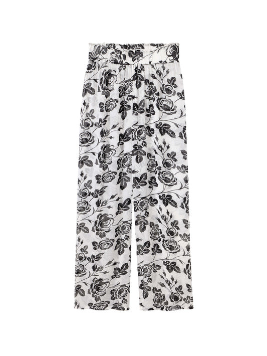 Printed Viscose Rubber Pants