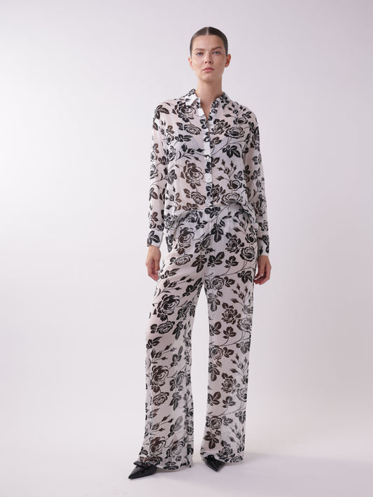 Printed Viscose Rubber Pants