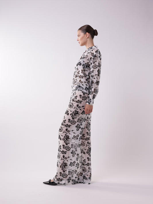 Printed Viscose Rubber Pants