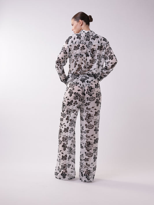 Printed Viscose Rubber Pants