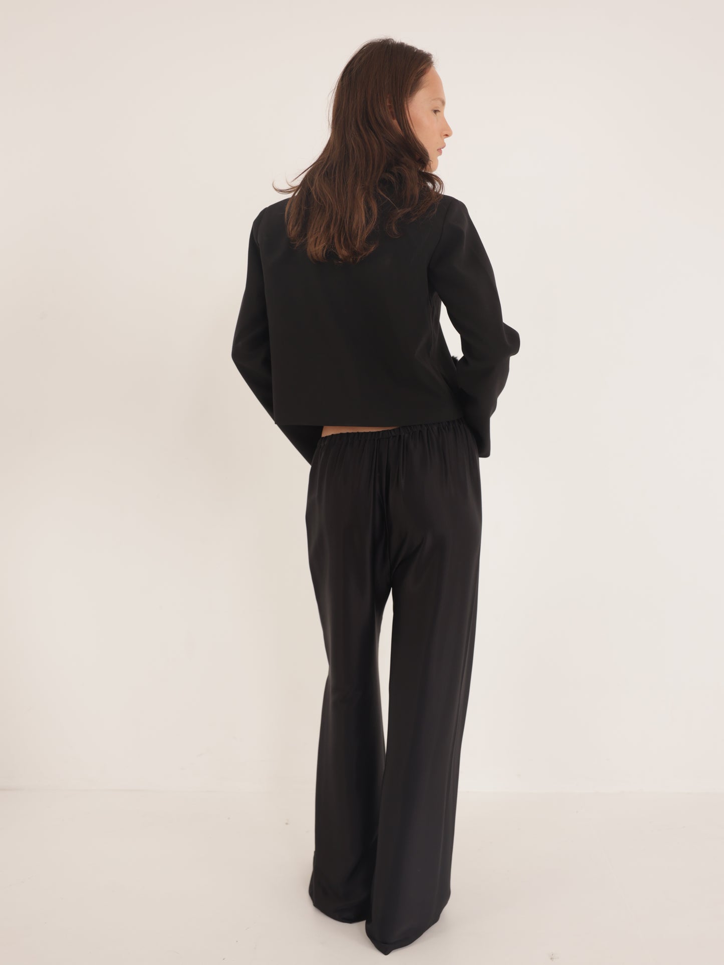 Wide-Leg Elastic Waist Pants