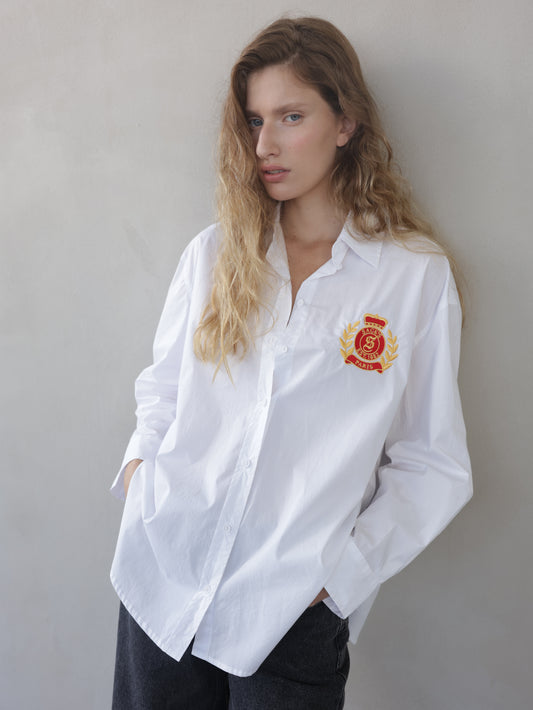 Embroidered Button-Down Men's Shirt