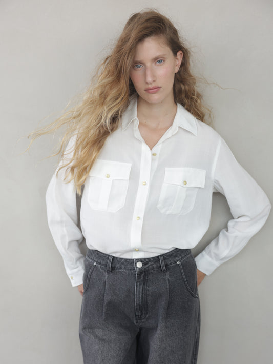 Men's Shirt with Gold Buttons