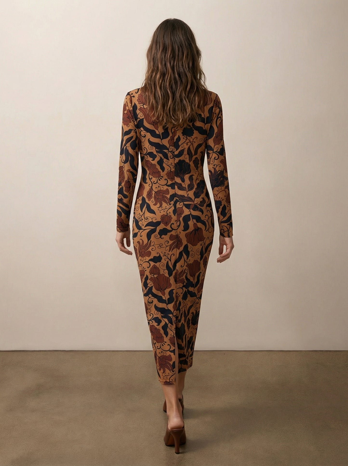 שמלה ארוכה מודפסת