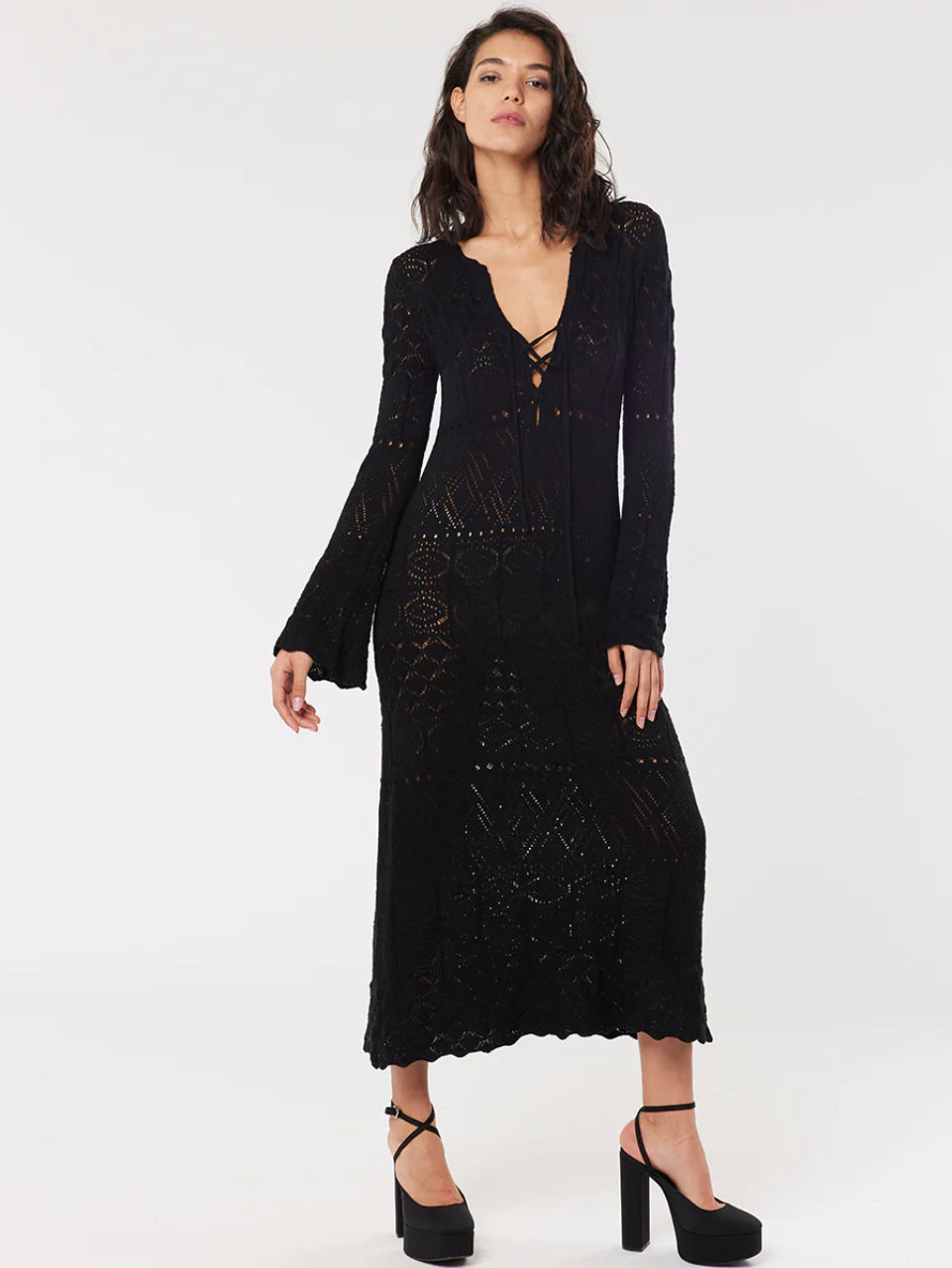 Giselle Scallop Knitted Dress