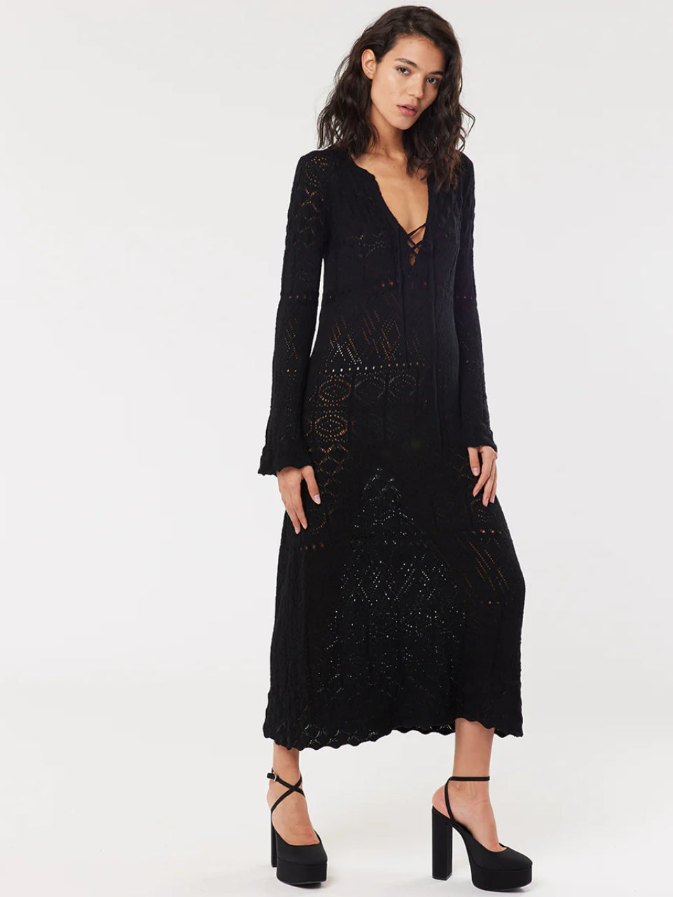 Giselle Scallop Knitted Dress