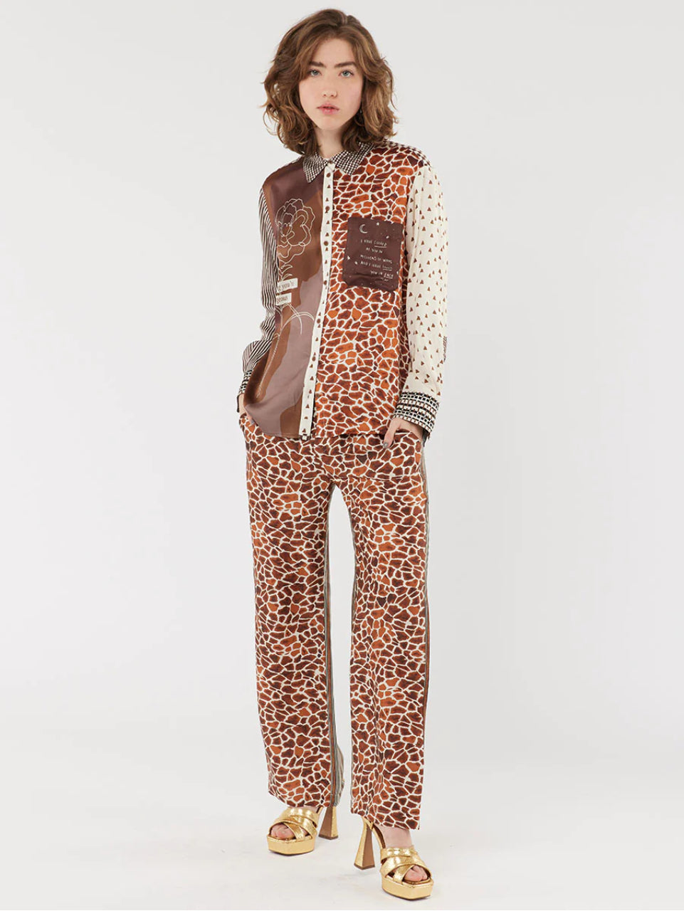Isabel Mixed Print Shirt