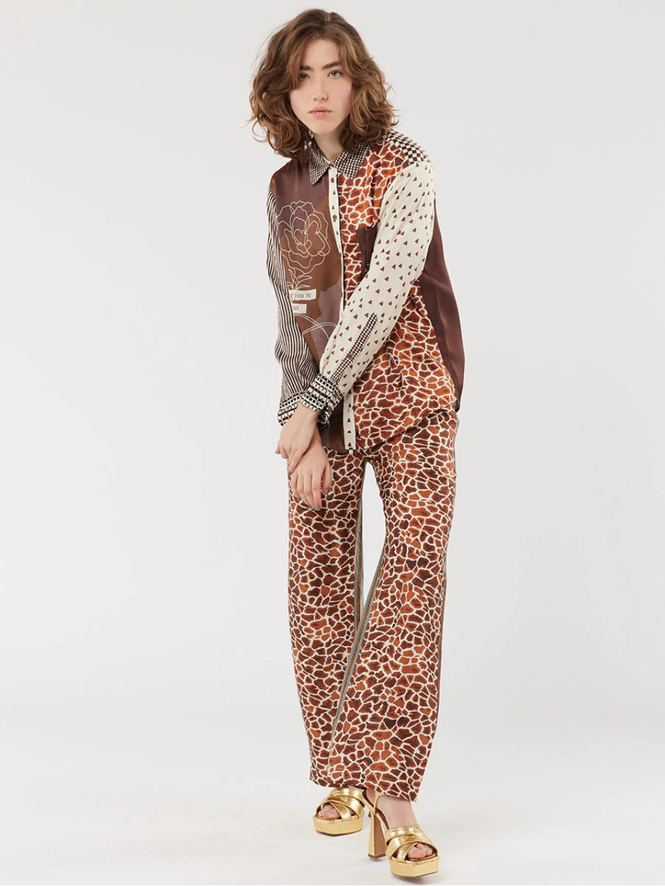 Isabel Mixed Print Shirt