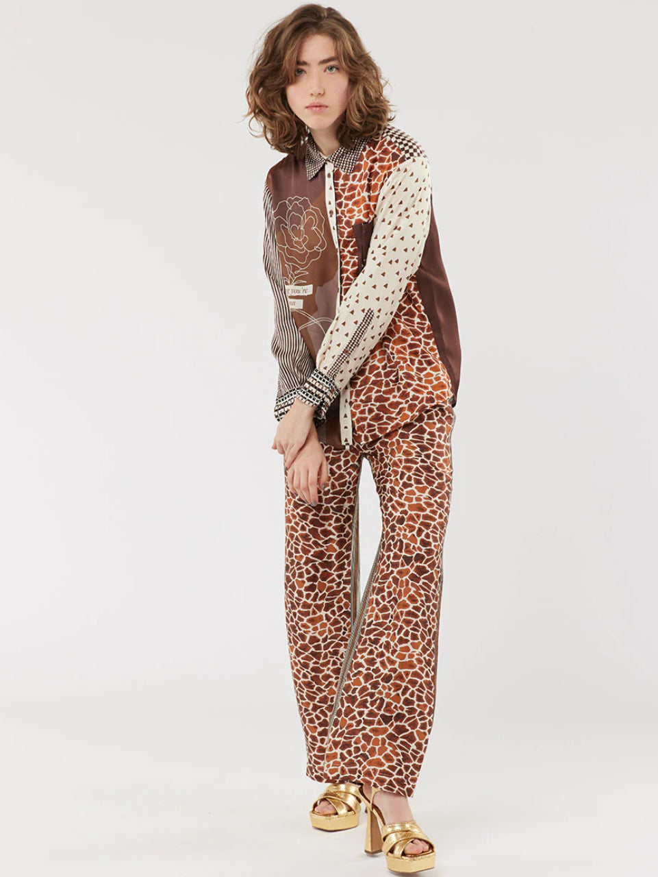 Bailey Straight Leg Printed Trousers