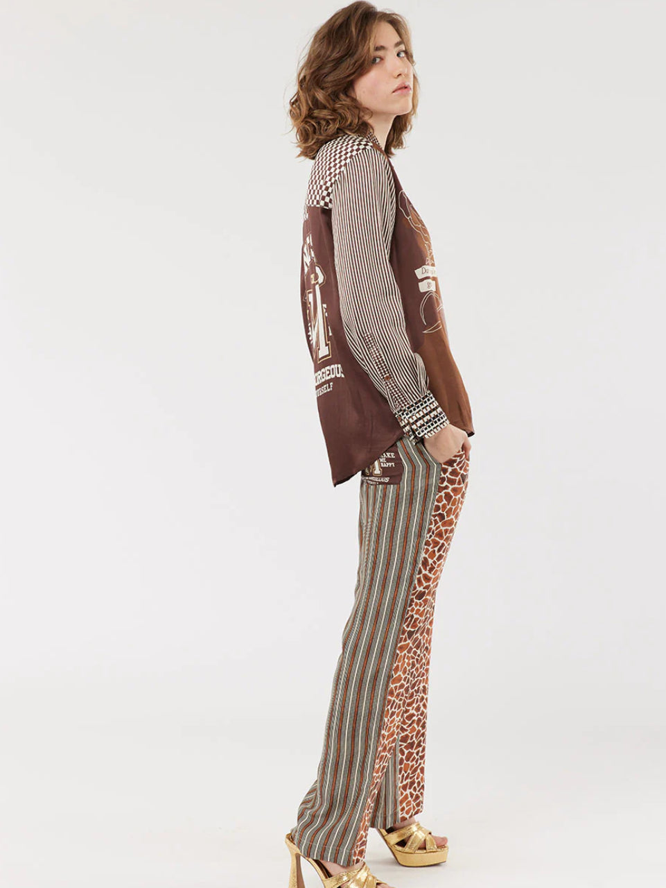 Bailey Straight Leg Printed Trousers