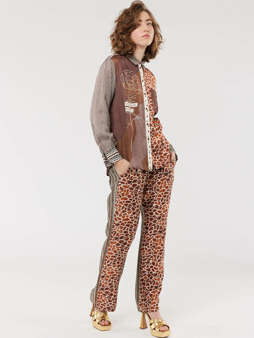 Bailey Straight Leg Printed Trousers