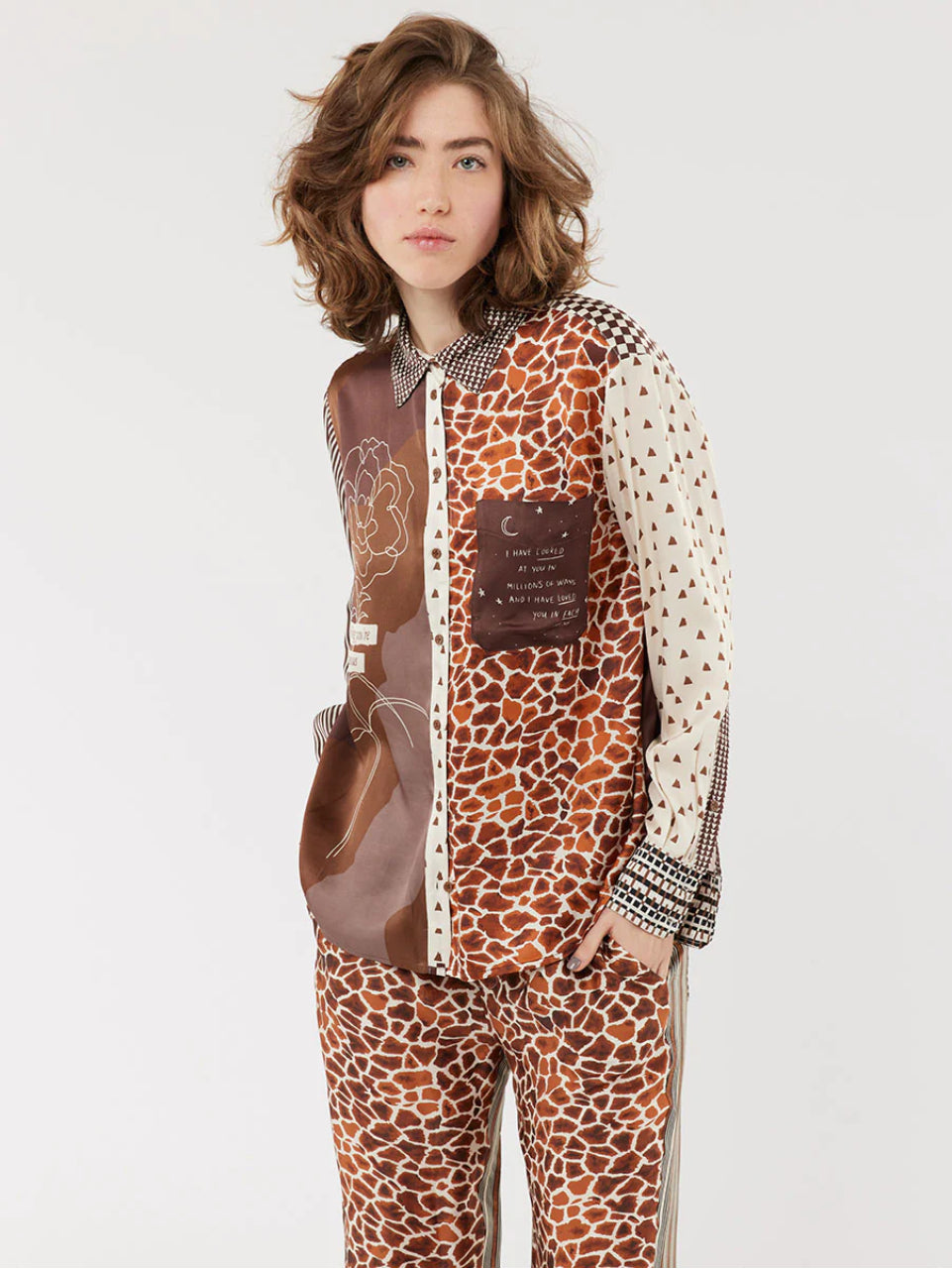 Isabel Mixed Print Shirt