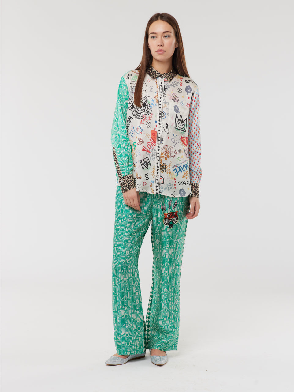 Isabel Mixed Print Shirt