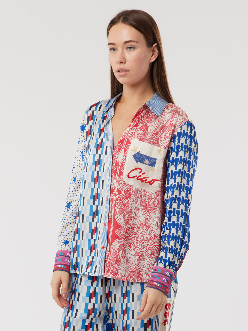 Isabel Mixed Print Shirt