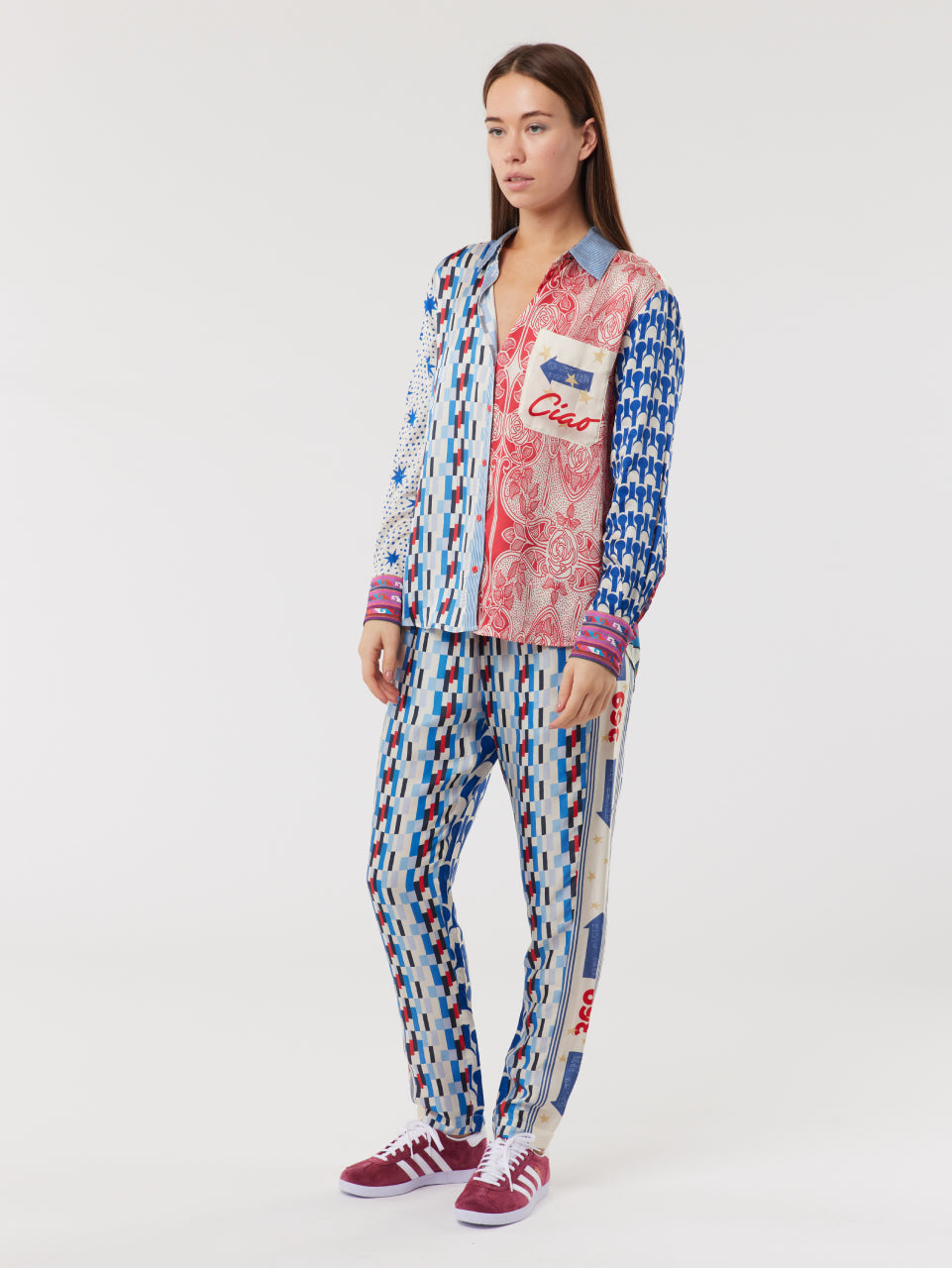 Isabel Mixed Print Shirt