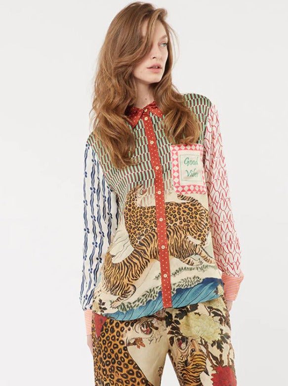 Isabel Mixed Print Shirt