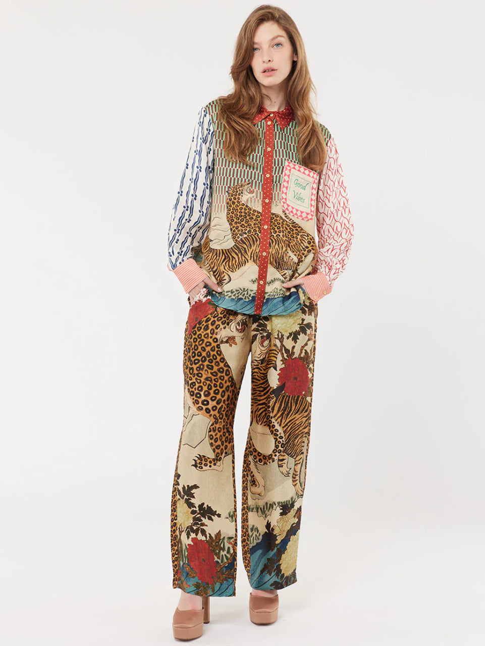 Isabel Mixed Print Shirt