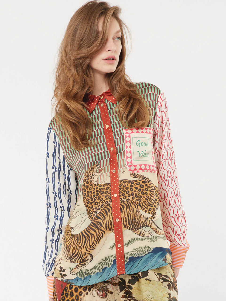 Isabel Mixed Print Shirt