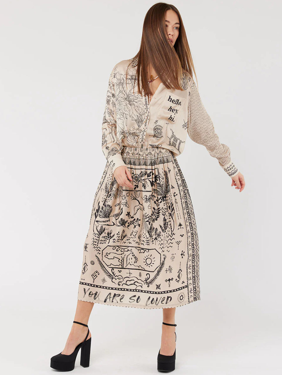 Isabel Mixed Print Shirt