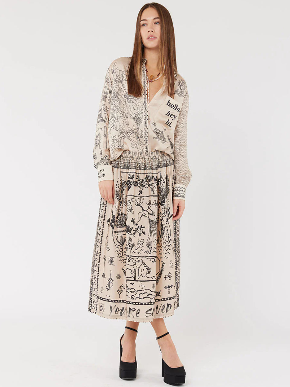 Isabel Mixed Print Shirt