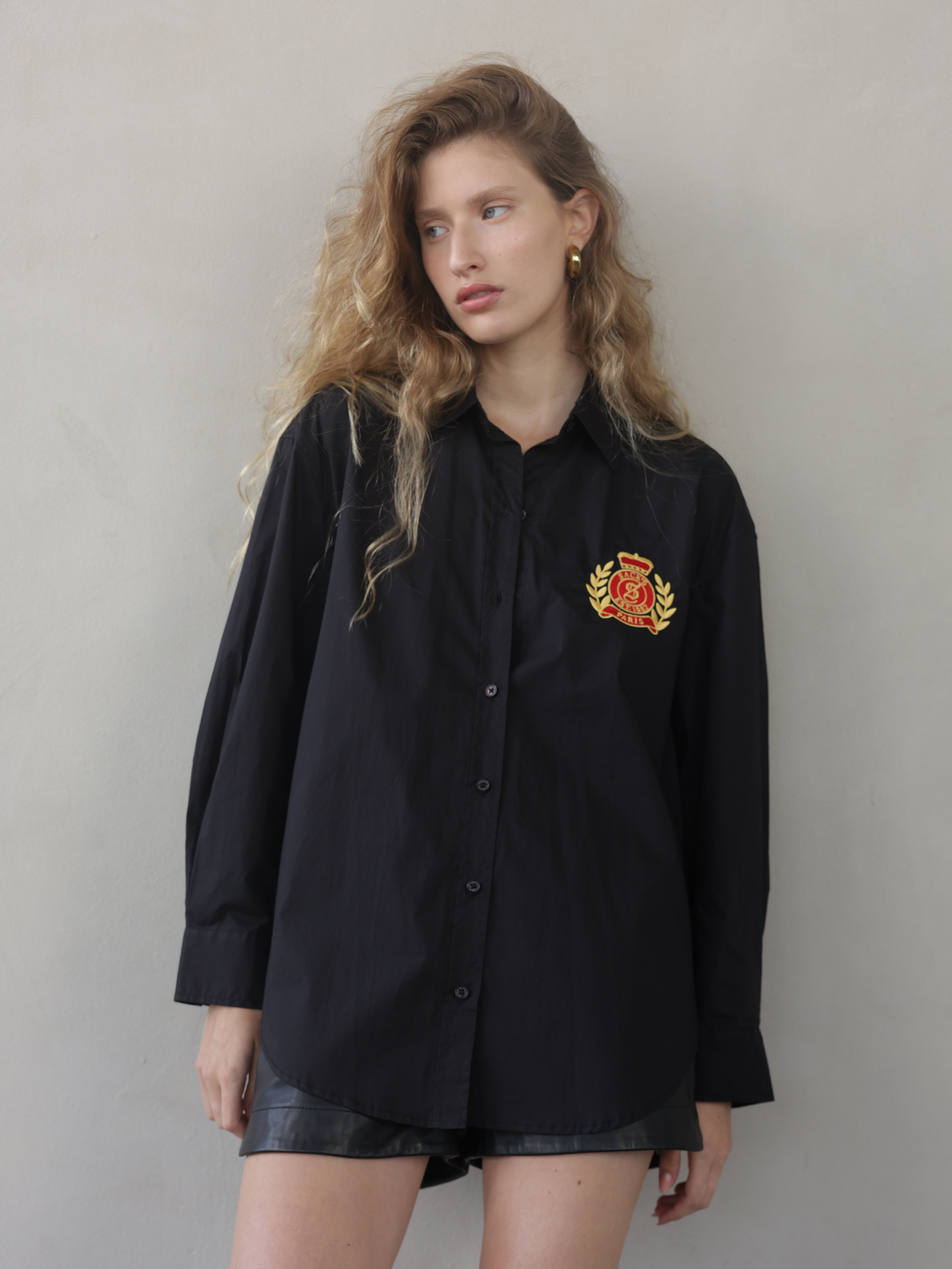 Embroidered Button-Down Men's Shirt