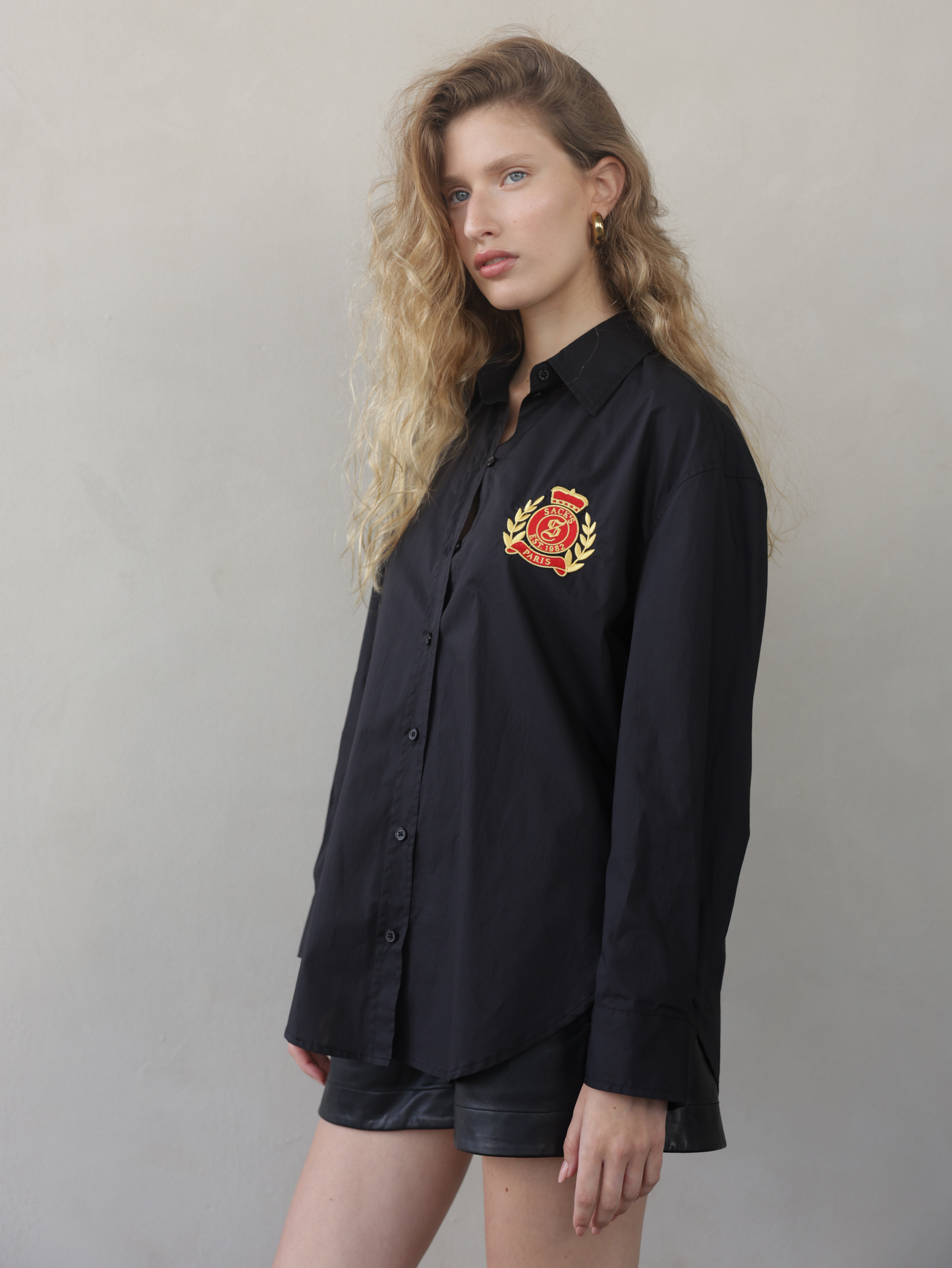 Embroidered Button-Down Men's Shirt