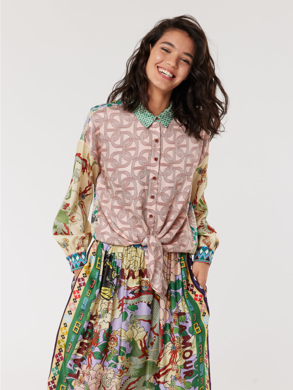 Sofia Tie-front Blouse