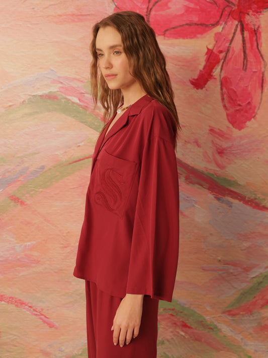 Long Sleeve Button Front Shirt