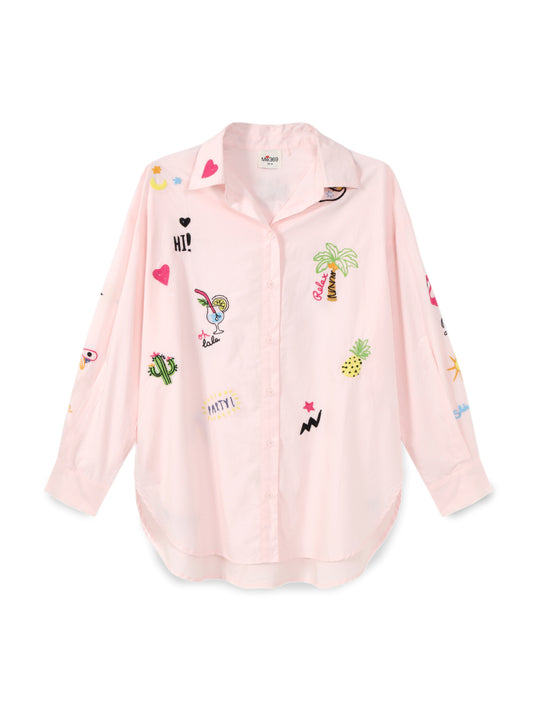 Madison Oversized Emb Shirt