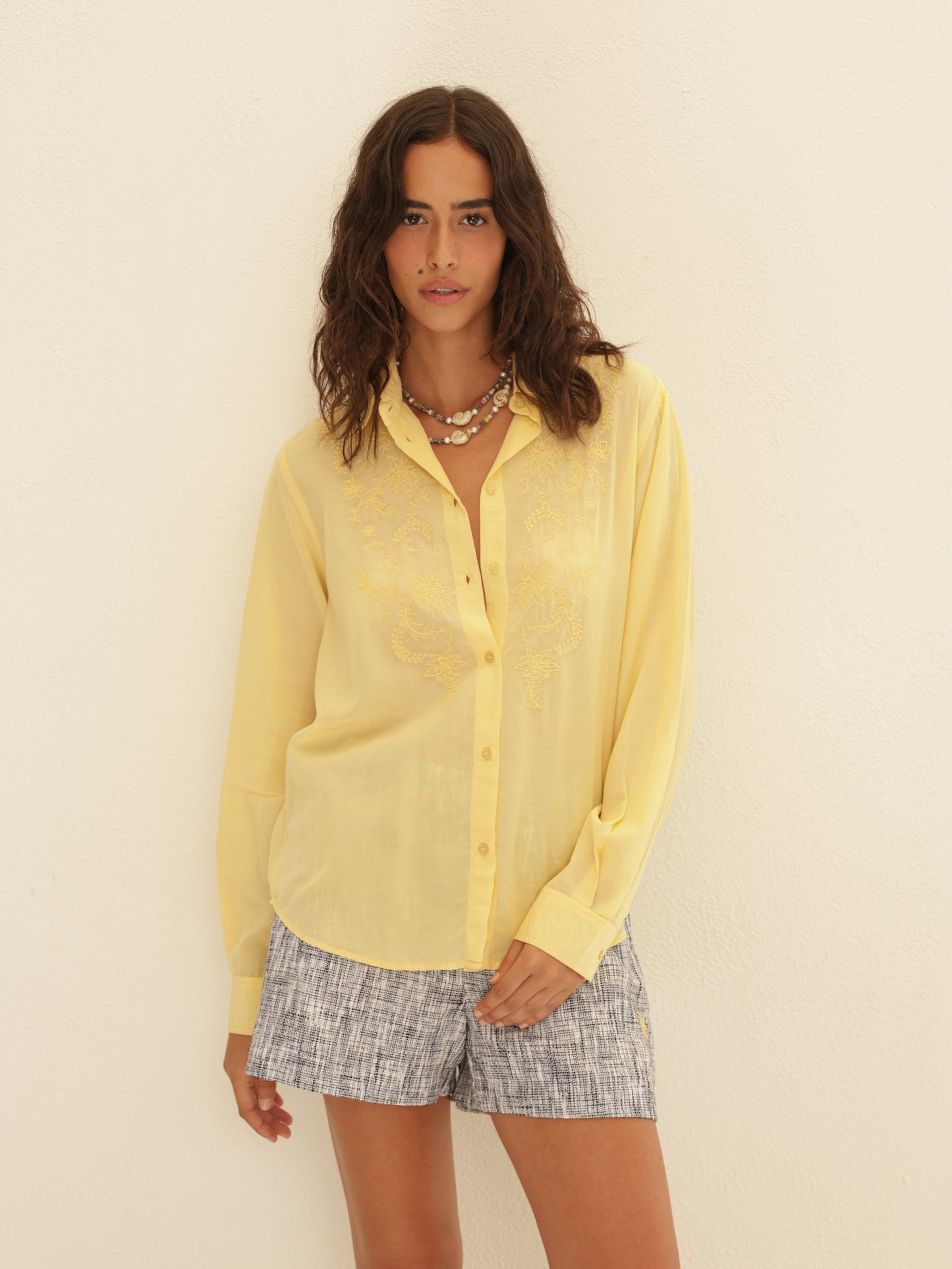 Embroidered Button-down Shirt