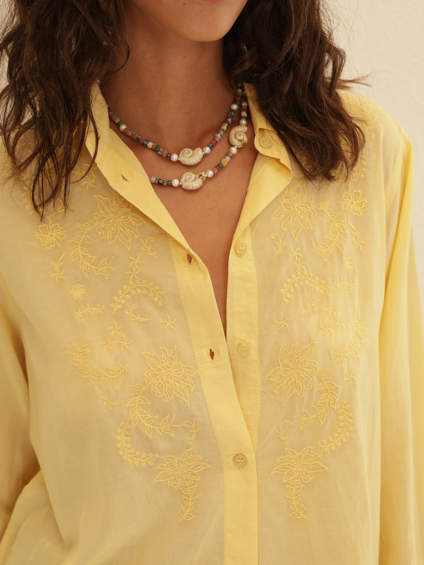Embroidered Button-down Shirt