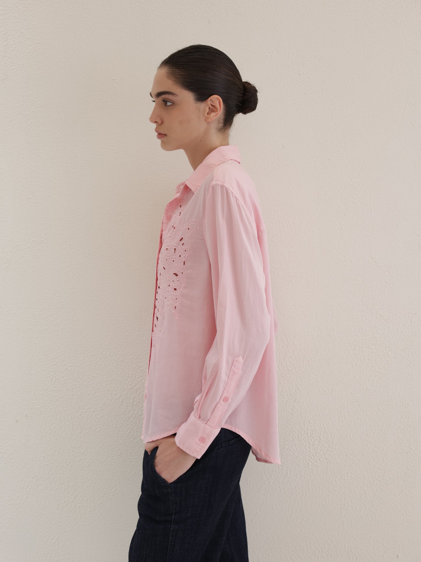 Embroidered Button-up Shirt