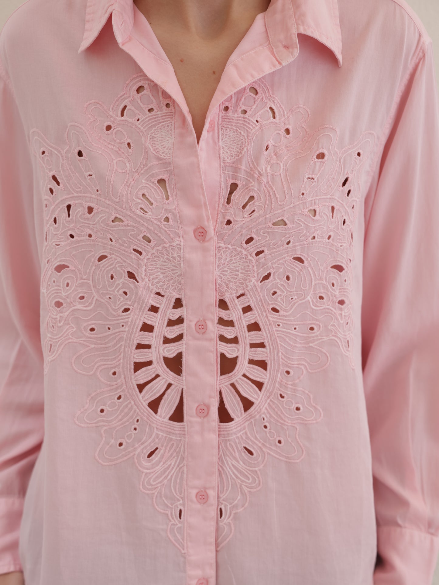Embroidered Button-up Shirt