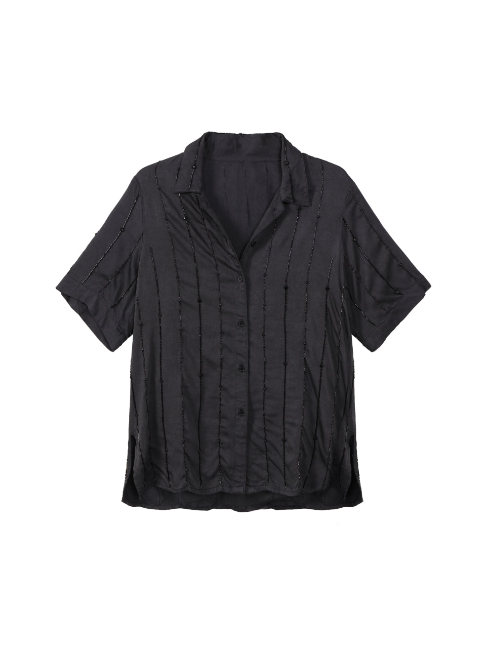 Beaded Button-down Shirt