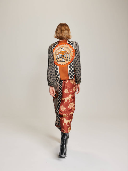 Luna Tie Front Skirt