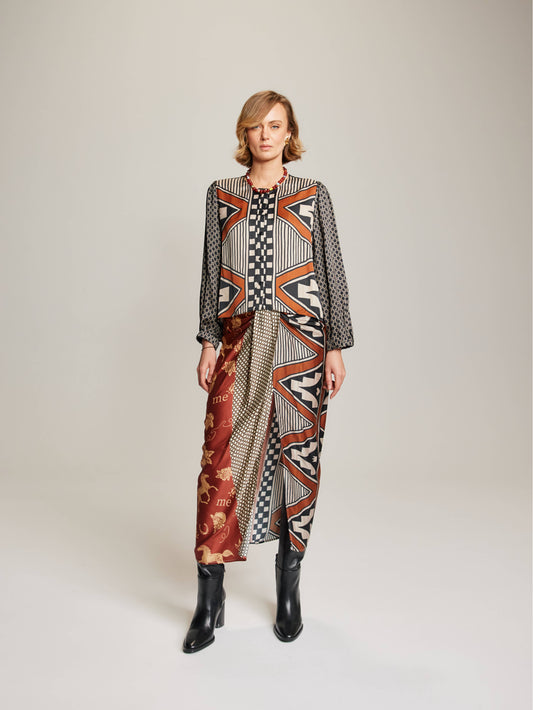 Luna Tie Front Skirt