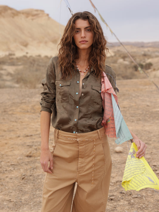 Buttoned Jacquard Shirt