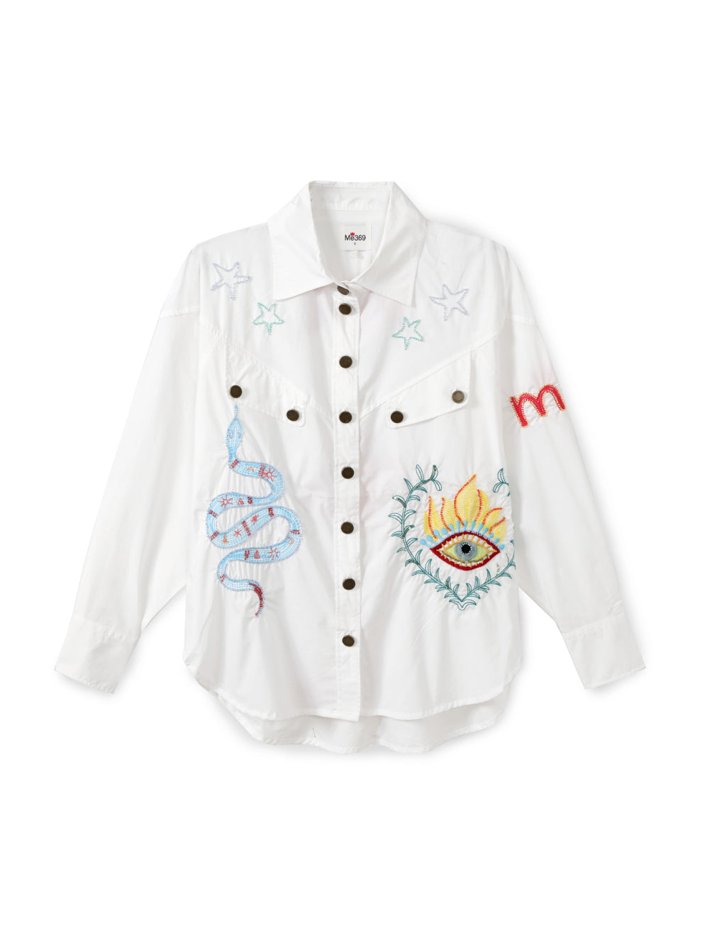 ADELYN DENIM EMB SHIRT