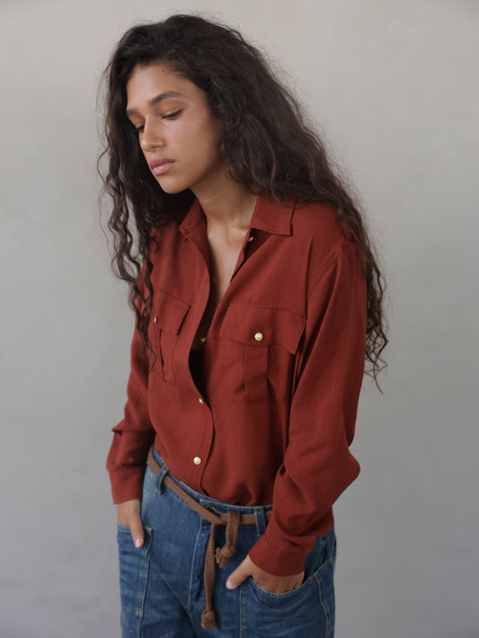 Men's Shirt with Gold Buttons
