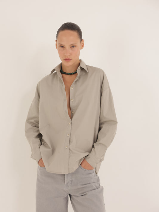 Oversized button-down shirt