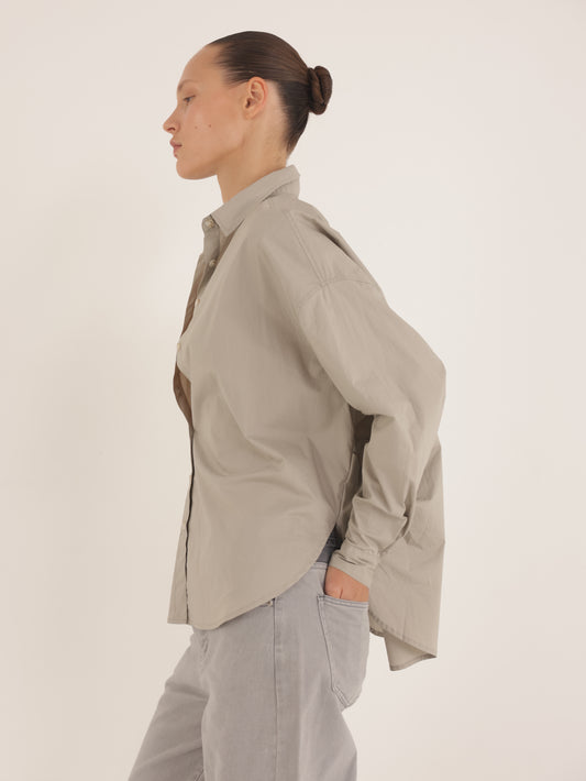 Oversized button-down shirt