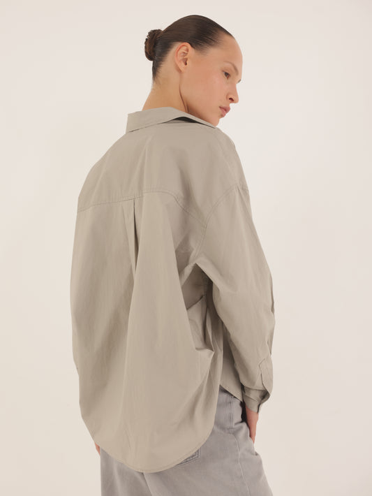 Oversized button-down shirt