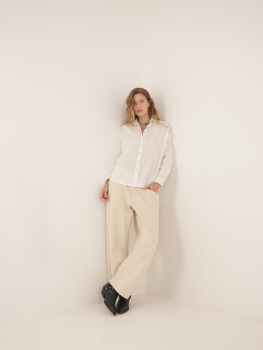 Oversized button-down shirt